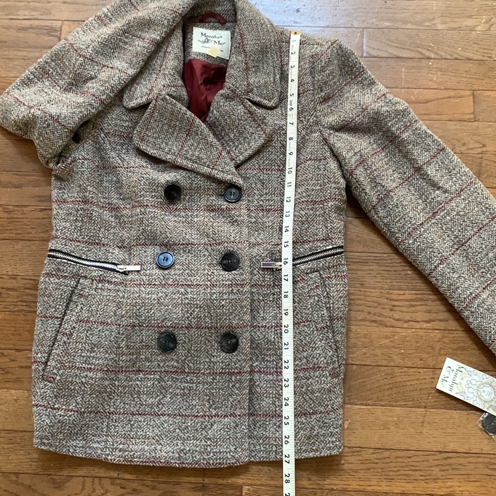 MARALYN & ME Juniors' Notched-Collar Double-Breasted Peacoat - Medium - Picture 11 of 11